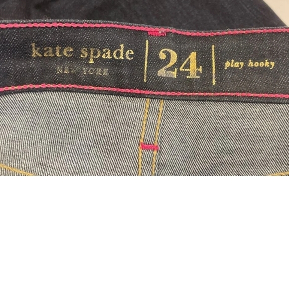 KATE SPADE♠️ 'BROOME' STREET INDIGO WASH SKINNY Dark Blue Jeans 24 - Picture 5 of 8